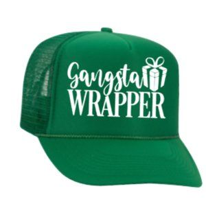 Green Gangsta wrapper Christmas  coworker festive baseball snapback trucker hat